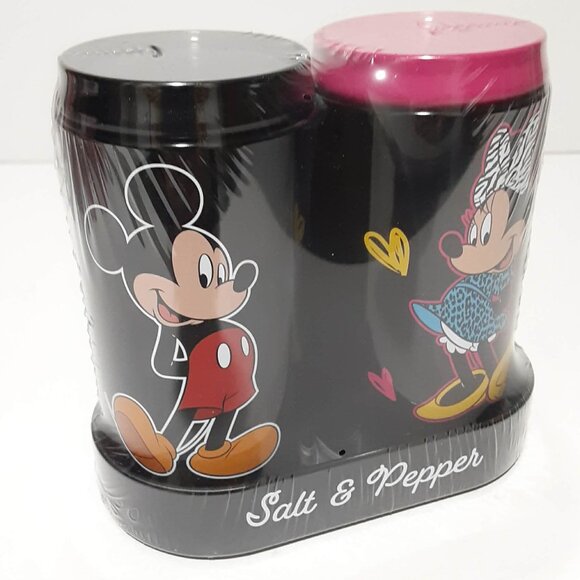 Mickey and Minnie Salt & Pepper Shakers ~ Tin ~ New - Picture 3 of 6